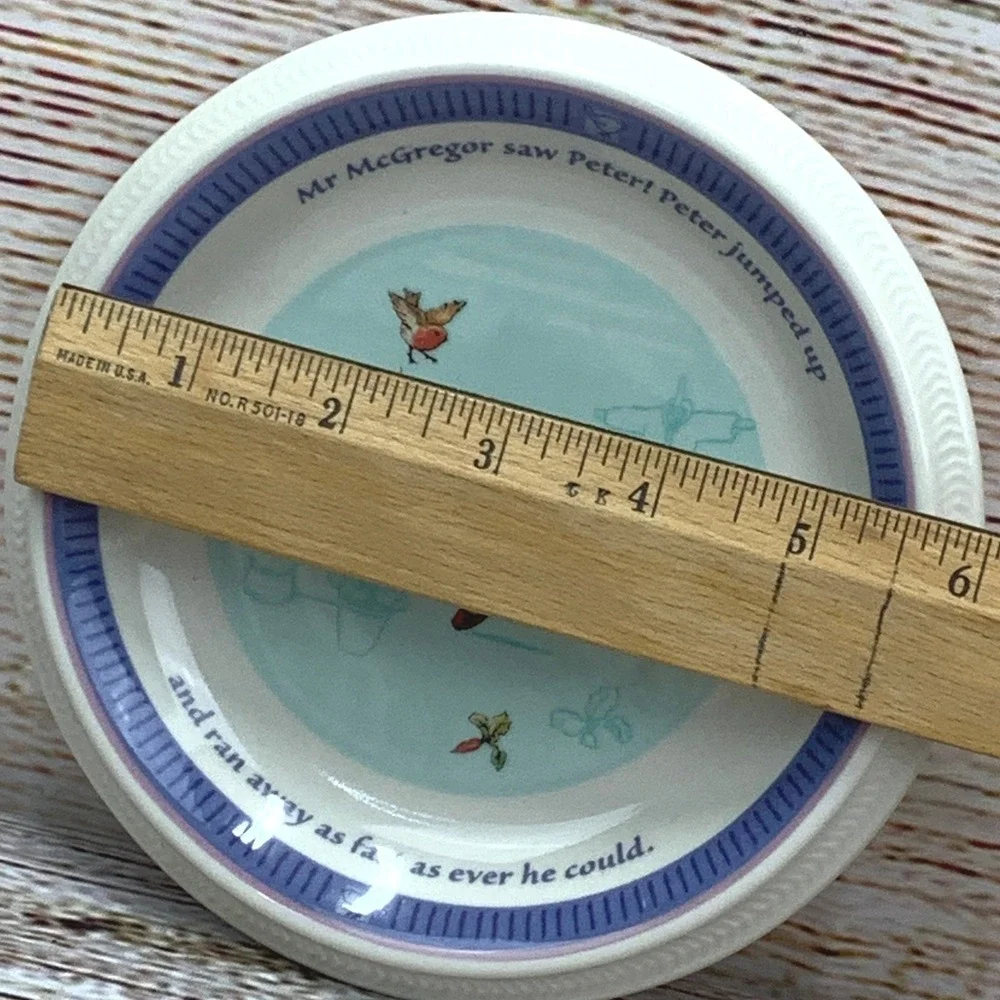 Wedgwood Peter Rabbit‎ Plate Mr. McGregor Saw Peter Children's Decor 2001